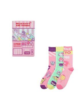 Bioworld Hello Kitty & Friends Arcade Adult Crew Box Set - 3Pk